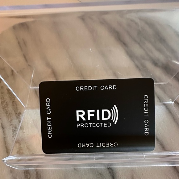 RFID Blocking Slim Card Case Wallet Genuine Leather Wine Red - Picture 2 of 7